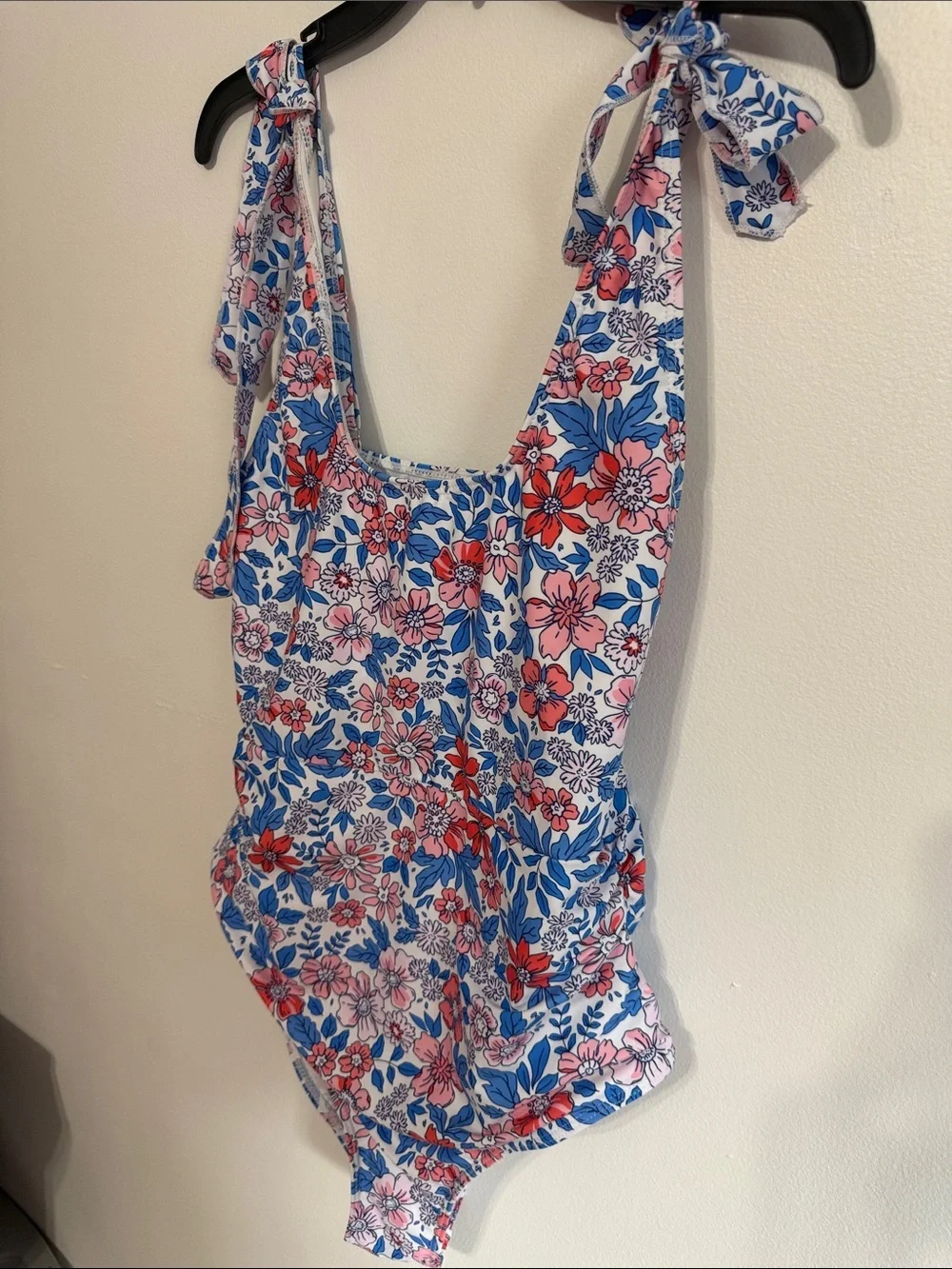 Jollkichay Tummy Control One Piece Floral Swimsuit with tie straps